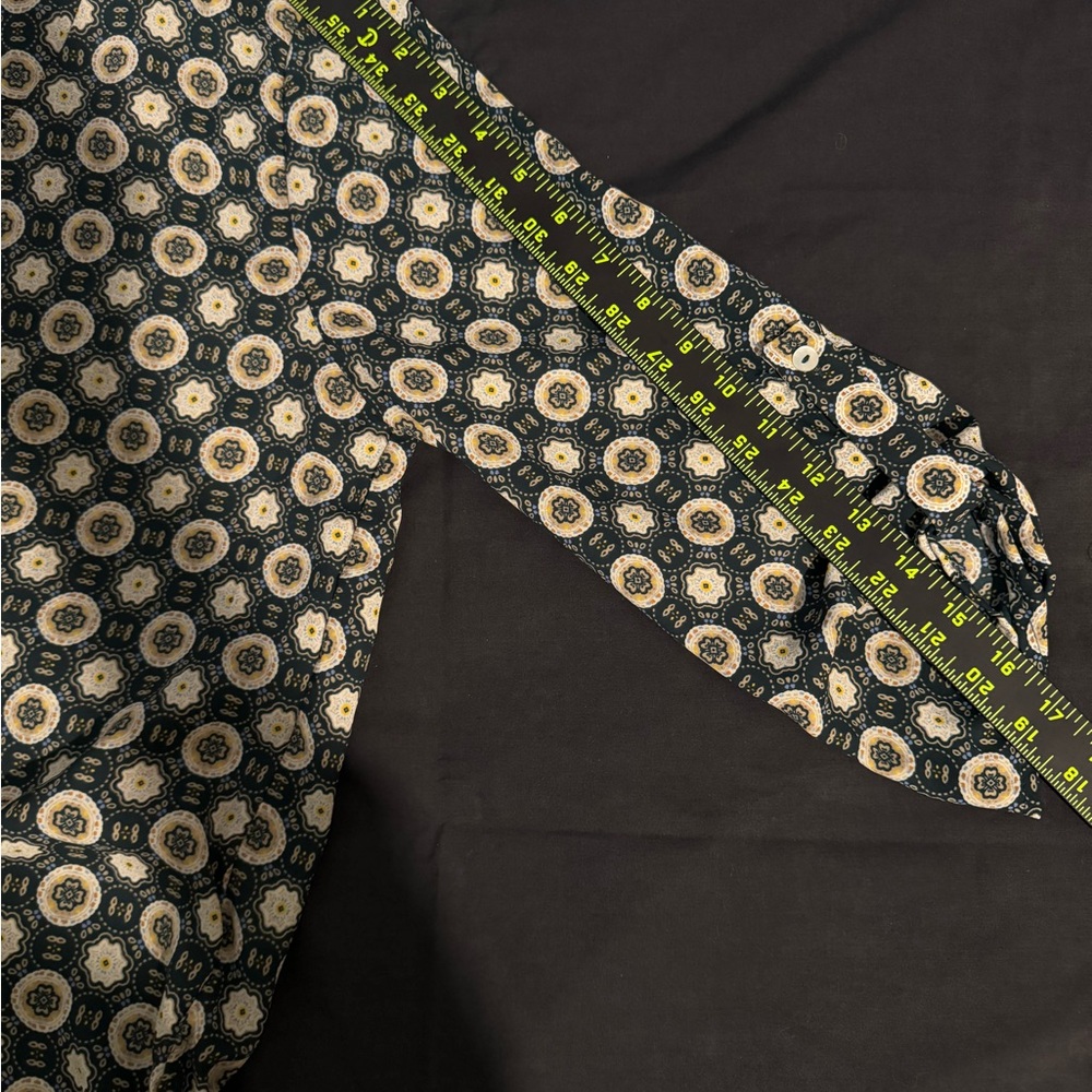 Alice Blue for Stitch Fix Forest Green Medallion Mandala print hi low blouse - Picture 5 of 6